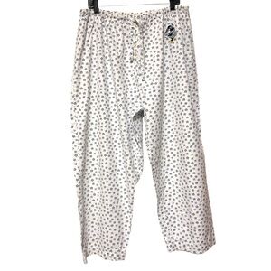 Vintage Walt Disney World wide leg cotton pajama pants Minnie Mouse embroidery